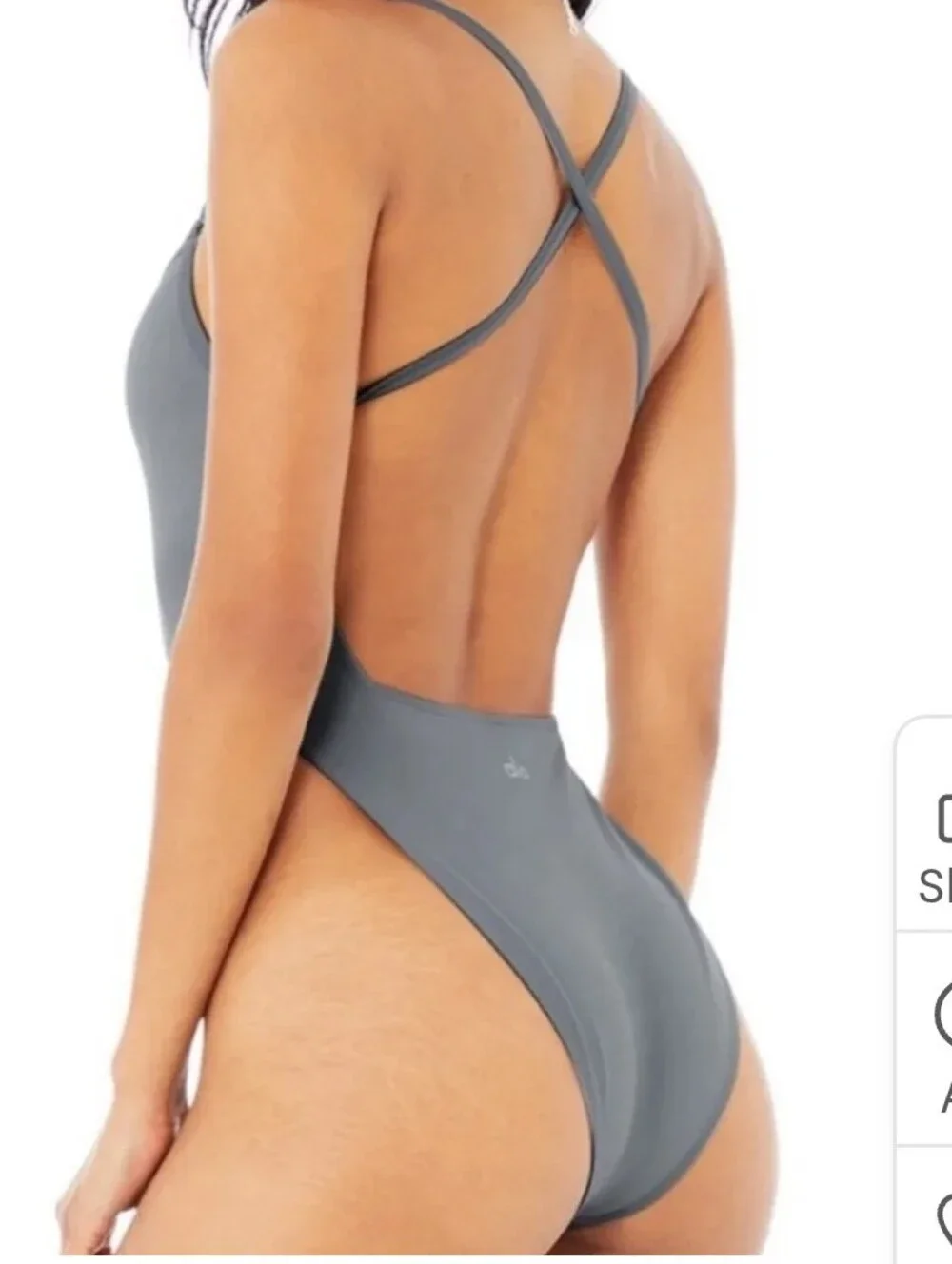 ALO YOGA Thrill Seeker Bodysuit - Steel Blue XXS 🆕